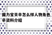 关于魔力宝贝辛怎么样人物角色辛资料介绍的信息