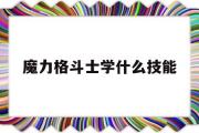 魔力格斗士学什么技能-魔力宝贝格斗士怎么加点