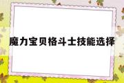 魔力宝物肉搏士技能选择-魔力宝物肉搏士就职需要几级