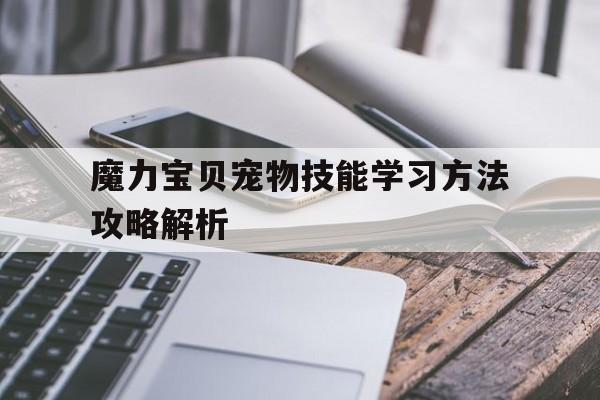 关于魔力宝贝宠物技能学习方法攻略解析的信息